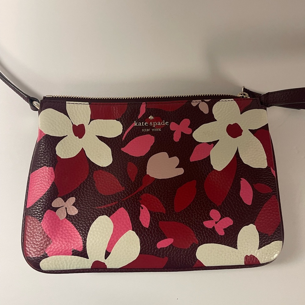 Kate spade Jackson Forest Floral Triple Gusset Crossbody Bag